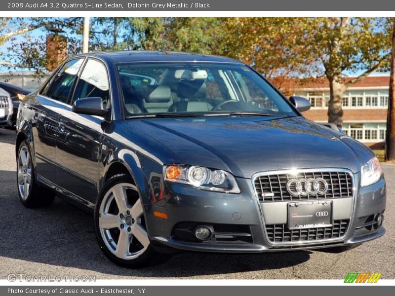 Dolphin Grey Metallic / Black 2008 Audi A4 3.2 Quattro S-Line Sedan