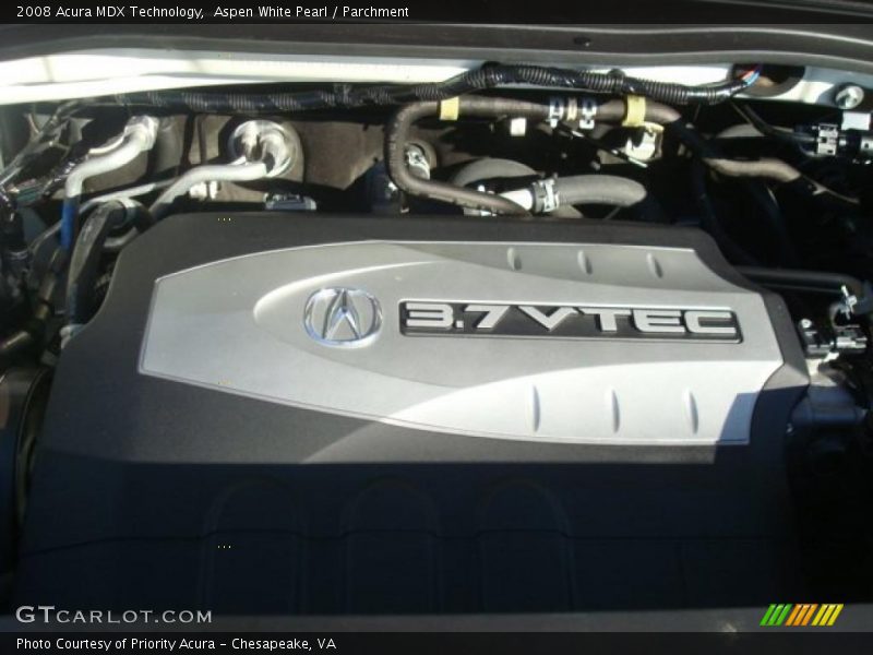 Aspen White Pearl / Parchment 2008 Acura MDX Technology