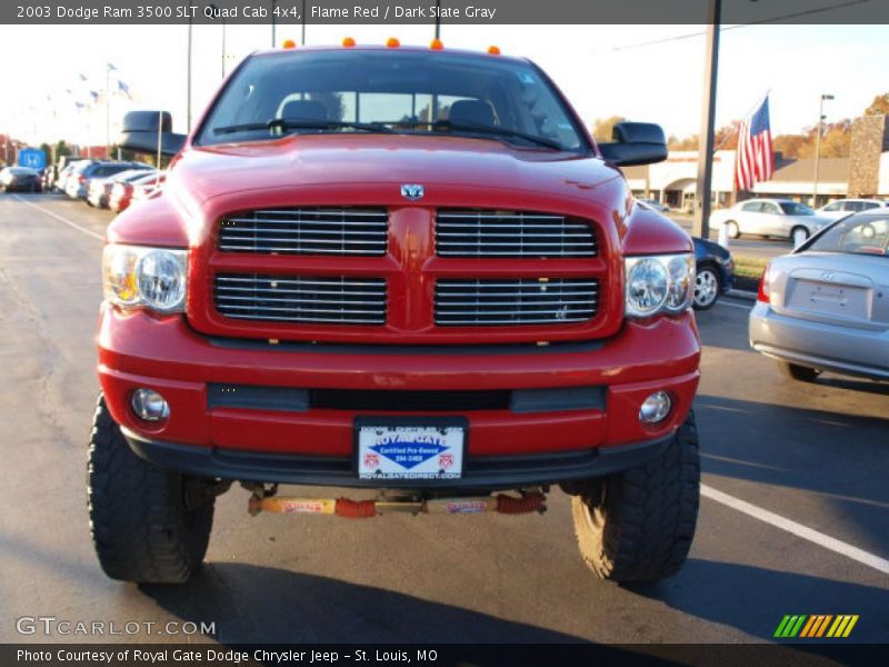 Flame Red / Dark Slate Gray 2003 Dodge Ram 3500 SLT Quad Cab 4x4