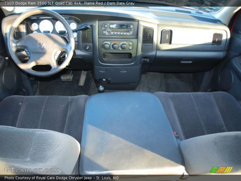 Flame Red / Dark Slate Gray 2003 Dodge Ram 3500 SLT Quad Cab 4x4