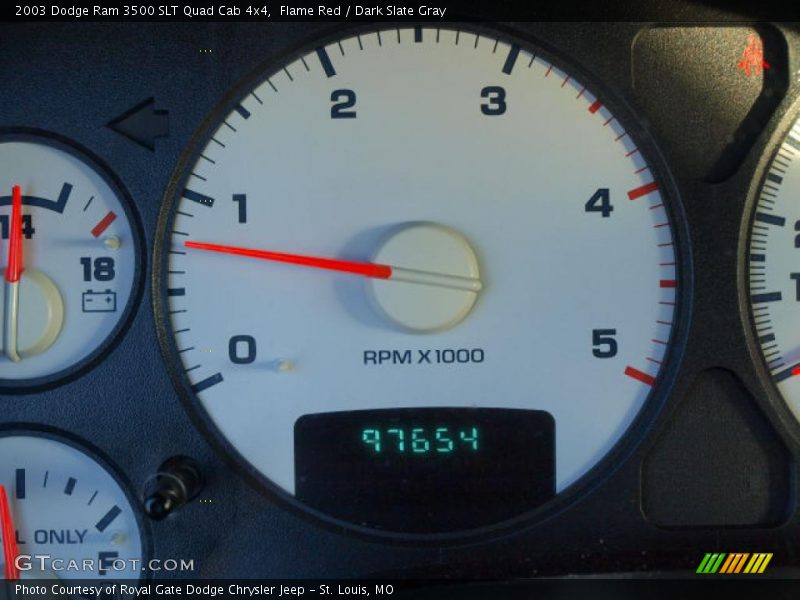 Flame Red / Dark Slate Gray 2003 Dodge Ram 3500 SLT Quad Cab 4x4