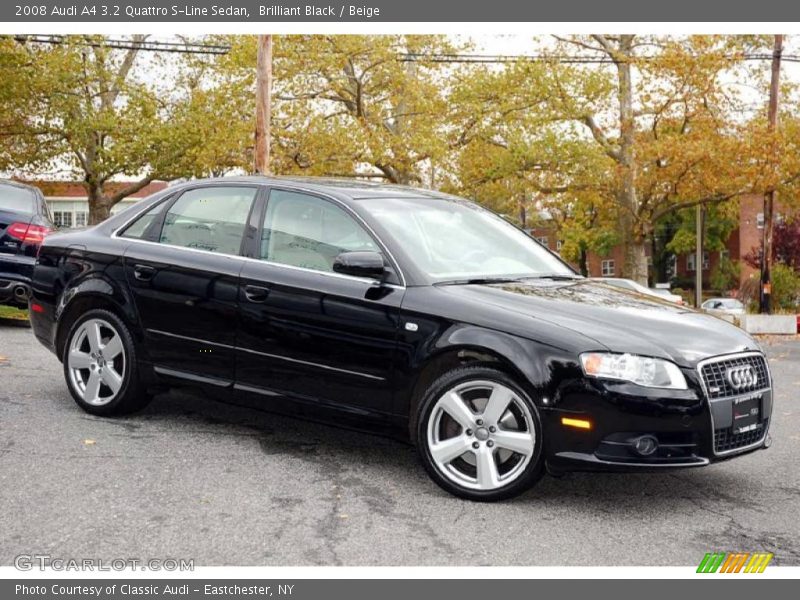 Brilliant Black / Beige 2008 Audi A4 3.2 Quattro S-Line Sedan