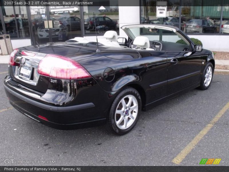 Black / Parchment 2007 Saab 9-3 2.0T Convertible