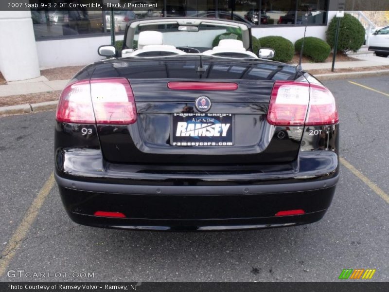 Black / Parchment 2007 Saab 9-3 2.0T Convertible