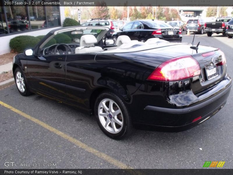 Black / Parchment 2007 Saab 9-3 2.0T Convertible