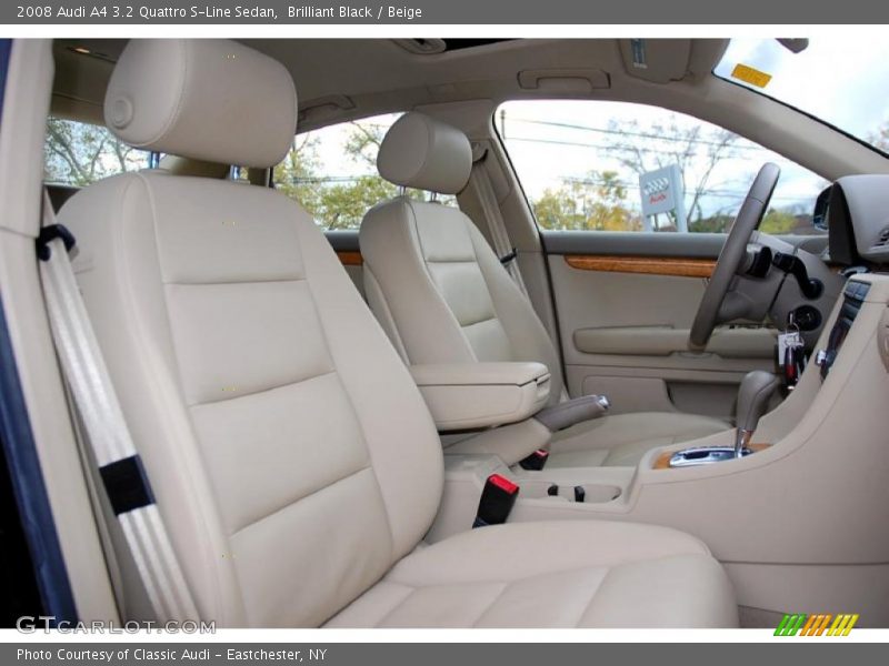 Brilliant Black / Beige 2008 Audi A4 3.2 Quattro S-Line Sedan