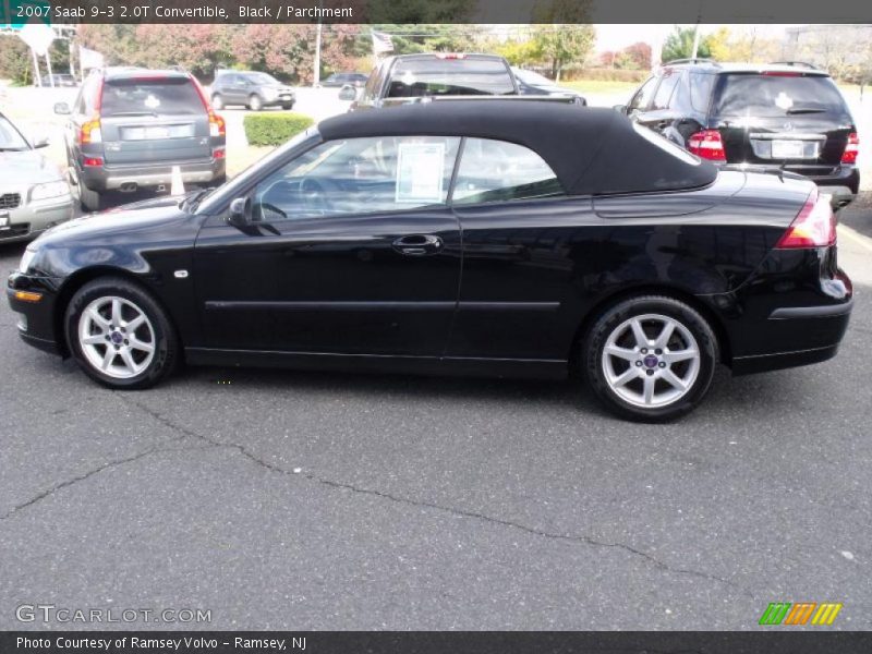Black / Parchment 2007 Saab 9-3 2.0T Convertible