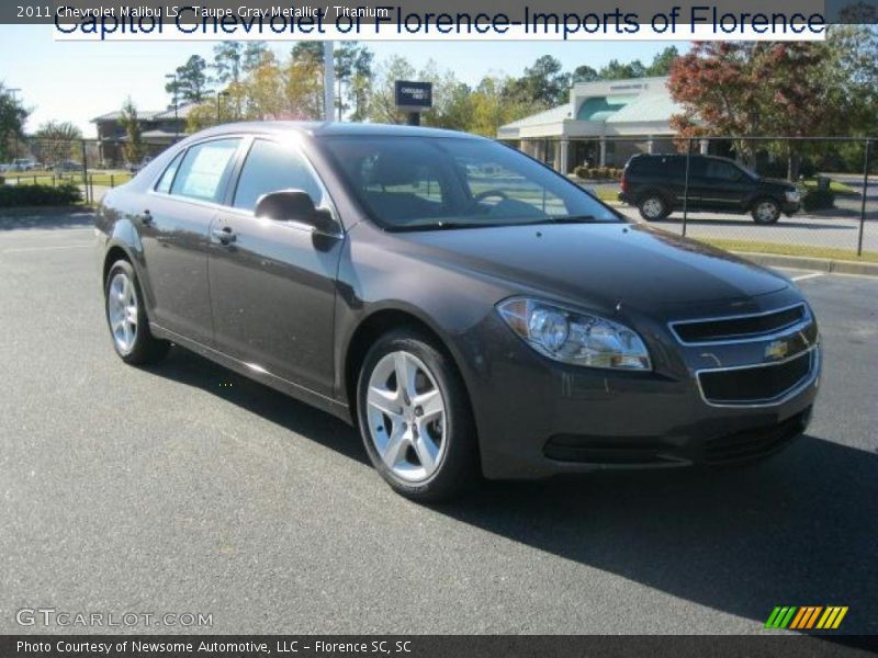 Taupe Gray Metallic / Titanium 2011 Chevrolet Malibu LS