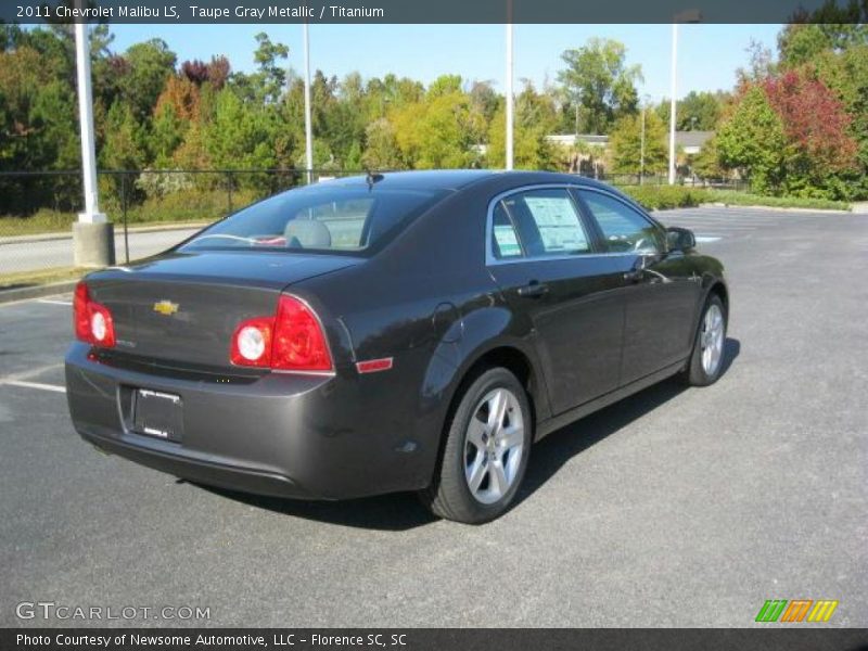 Taupe Gray Metallic / Titanium 2011 Chevrolet Malibu LS