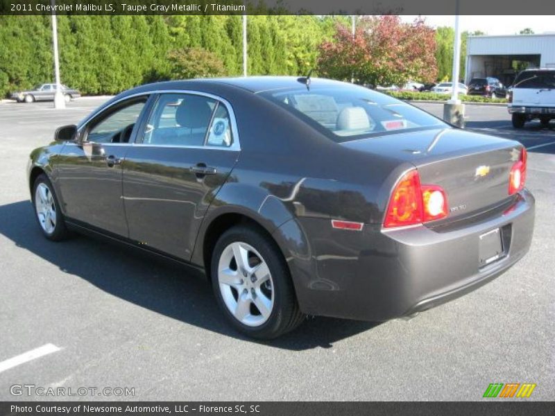 Taupe Gray Metallic / Titanium 2011 Chevrolet Malibu LS