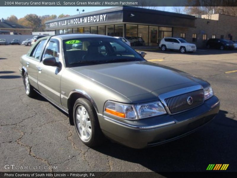Spruce Green Metallic / Medium Parchment 2004 Mercury Grand Marquis LS