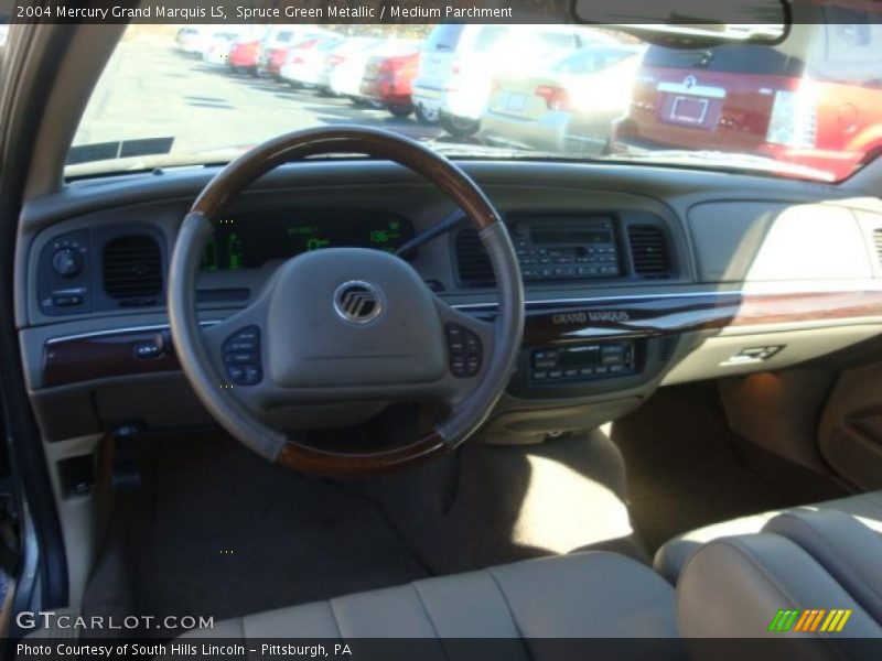 Spruce Green Metallic / Medium Parchment 2004 Mercury Grand Marquis LS