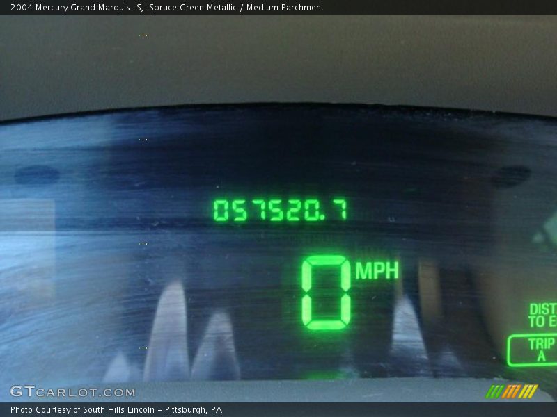 Spruce Green Metallic / Medium Parchment 2004 Mercury Grand Marquis LS