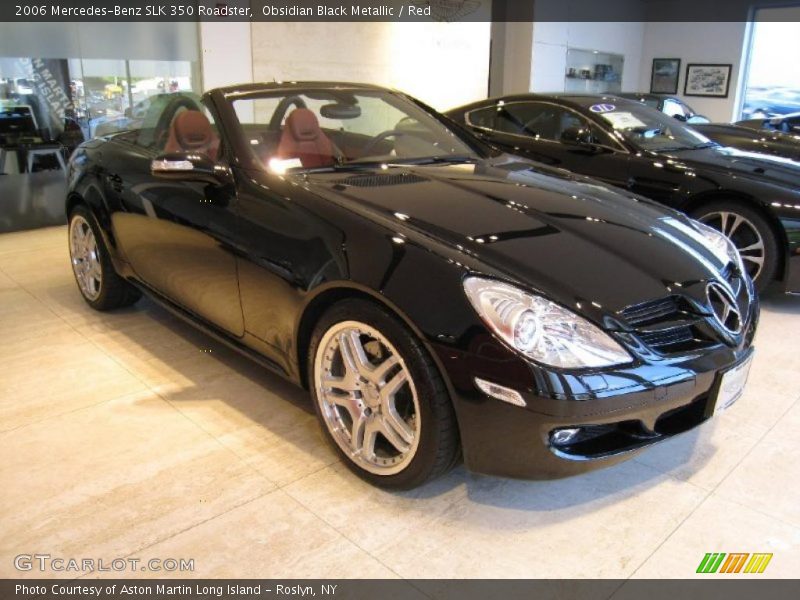 Obsidian Black Metallic / Red 2006 Mercedes-Benz SLK 350 Roadster