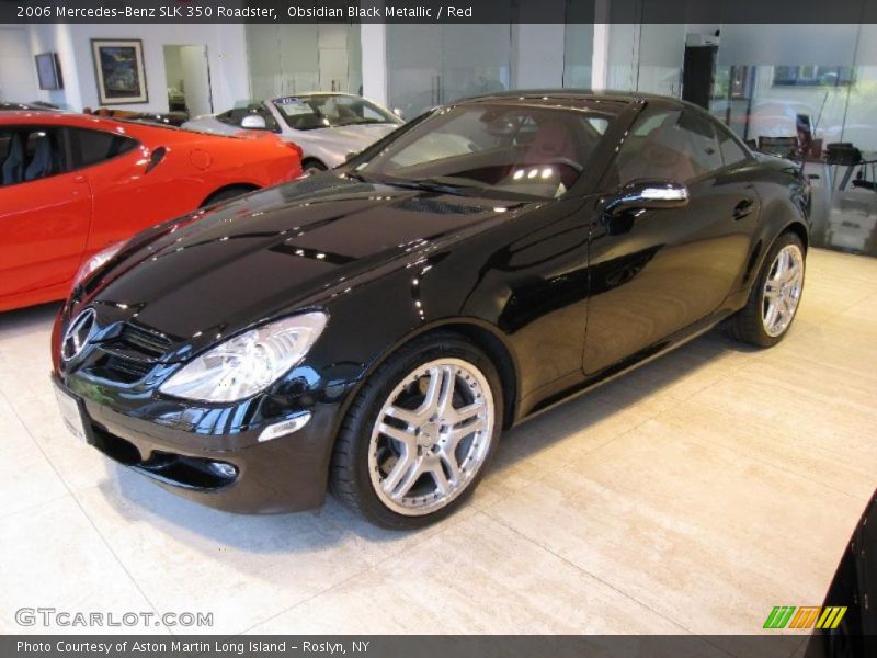 Obsidian Black Metallic / Red 2006 Mercedes-Benz SLK 350 Roadster