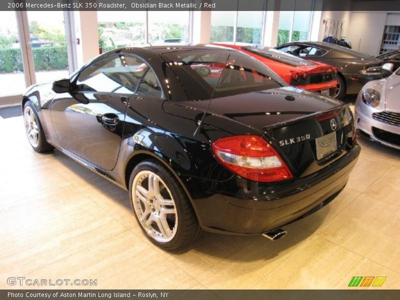 Obsidian Black Metallic / Red 2006 Mercedes-Benz SLK 350 Roadster