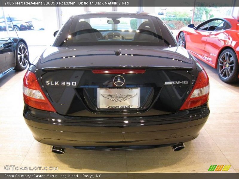 Obsidian Black Metallic / Red 2006 Mercedes-Benz SLK 350 Roadster