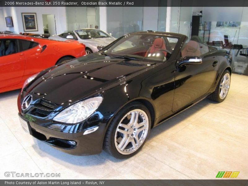 Obsidian Black Metallic / Red 2006 Mercedes-Benz SLK 350 Roadster