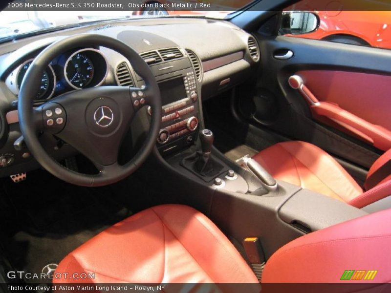 Obsidian Black Metallic / Red 2006 Mercedes-Benz SLK 350 Roadster