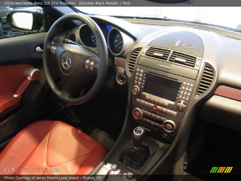 Obsidian Black Metallic / Red 2006 Mercedes-Benz SLK 350 Roadster