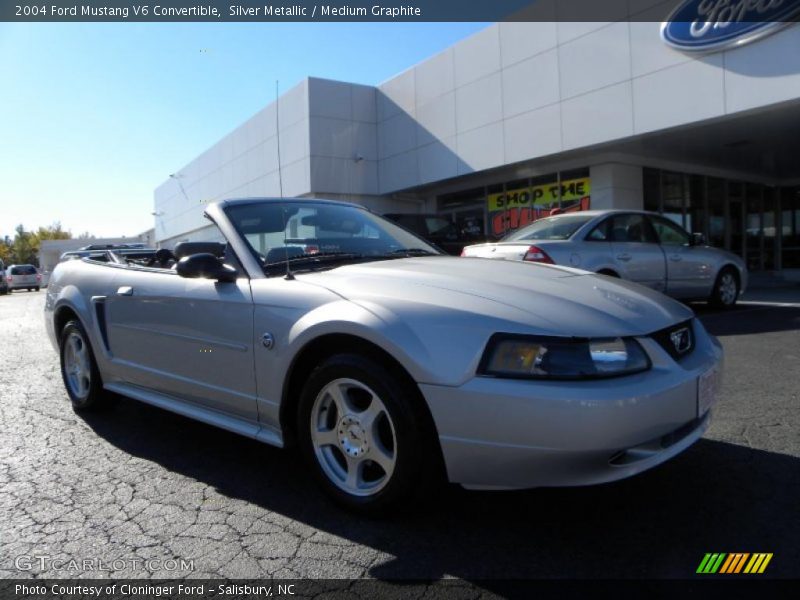 Silver Metallic / Medium Graphite 2004 Ford Mustang V6 Convertible