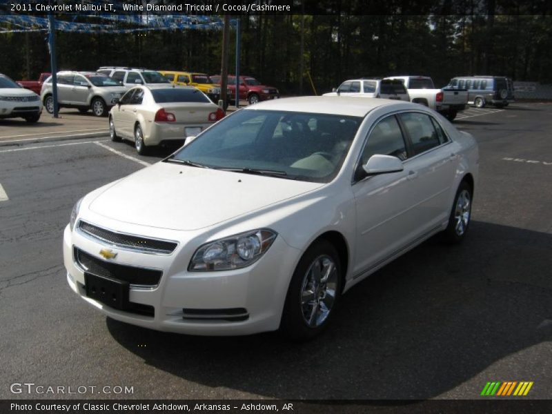 White Diamond Tricoat / Cocoa/Cashmere 2011 Chevrolet Malibu LT