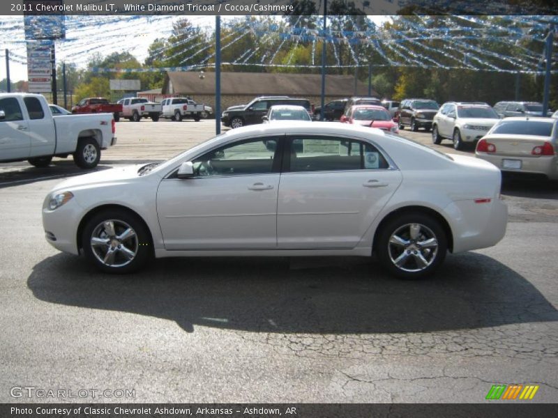 White Diamond Tricoat / Cocoa/Cashmere 2011 Chevrolet Malibu LT