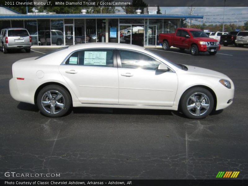 White Diamond Tricoat / Cocoa/Cashmere 2011 Chevrolet Malibu LT
