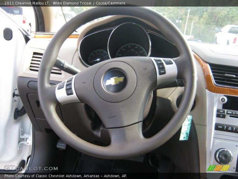 White Diamond Tricoat / Cocoa/Cashmere 2011 Chevrolet Malibu LT