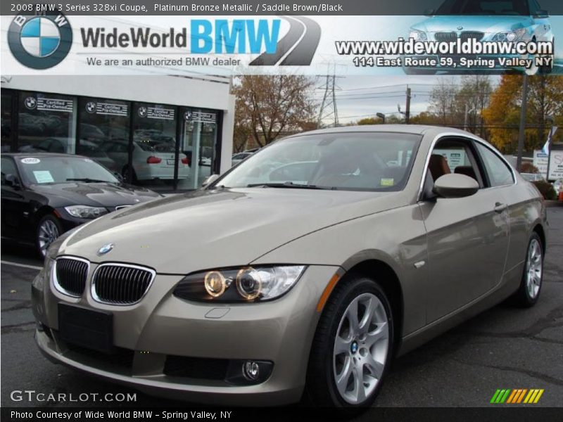 Platinum Bronze Metallic / Saddle Brown/Black 2008 BMW 3 Series 328xi Coupe