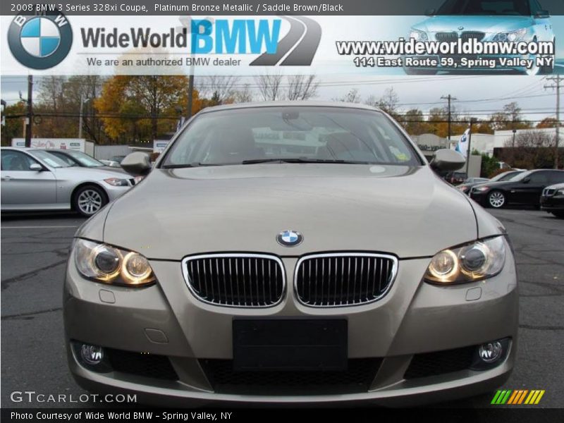 Platinum Bronze Metallic / Saddle Brown/Black 2008 BMW 3 Series 328xi Coupe