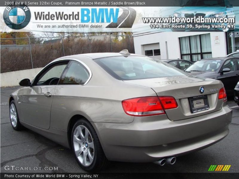 Platinum Bronze Metallic / Saddle Brown/Black 2008 BMW 3 Series 328xi Coupe