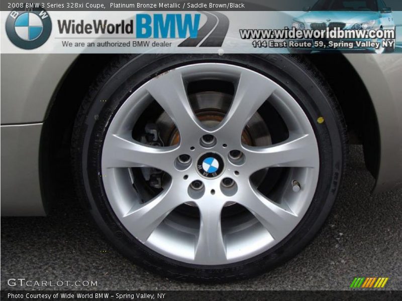 Platinum Bronze Metallic / Saddle Brown/Black 2008 BMW 3 Series 328xi Coupe