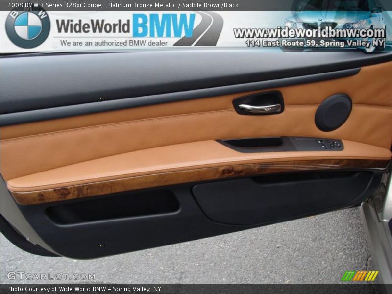 Platinum Bronze Metallic / Saddle Brown/Black 2008 BMW 3 Series 328xi Coupe