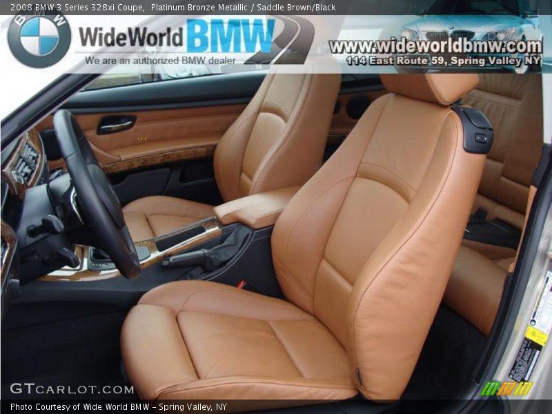 Platinum Bronze Metallic / Saddle Brown/Black 2008 BMW 3 Series 328xi Coupe