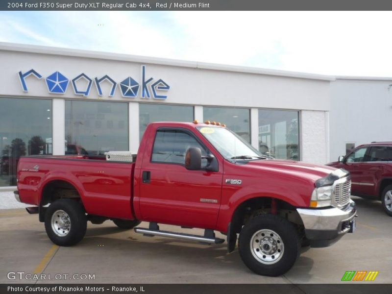 Red / Medium Flint 2004 Ford F350 Super Duty XLT Regular Cab 4x4