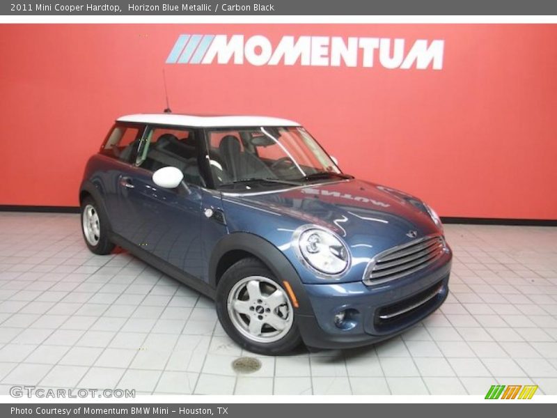 Horizon Blue Metallic / Carbon Black 2011 Mini Cooper Hardtop