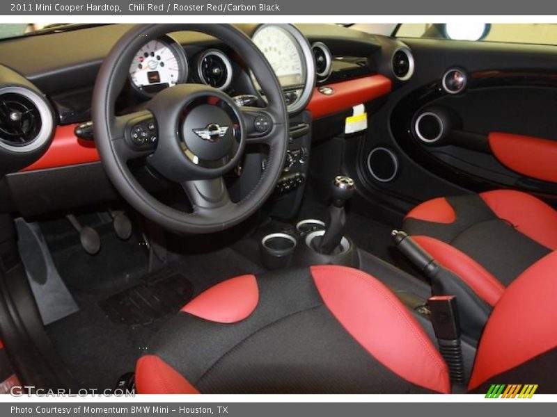  2011 Cooper Hardtop Rooster Red/Carbon Black Interior