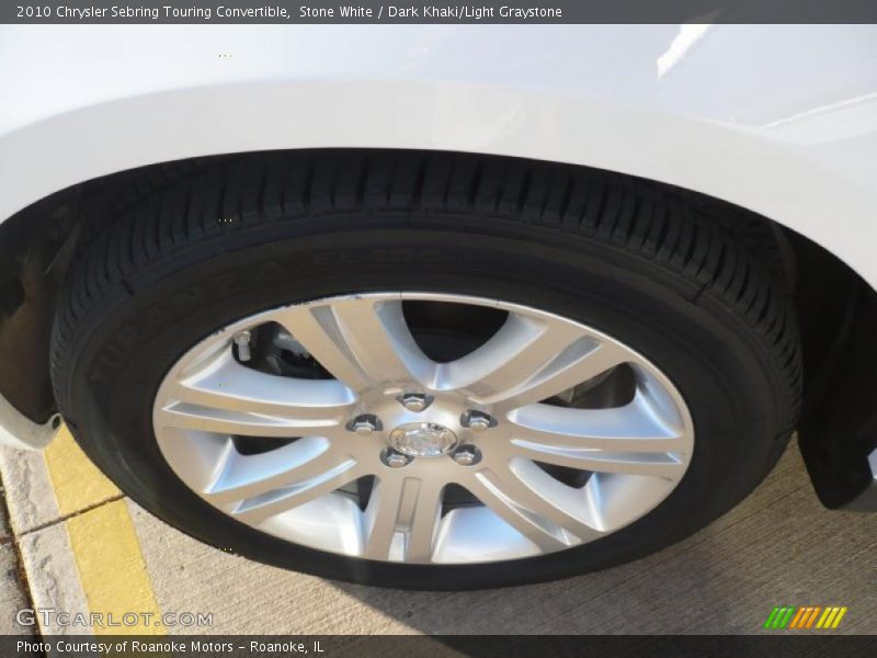 Stone White / Dark Khaki/Light Graystone 2010 Chrysler Sebring Touring Convertible