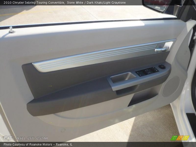 Stone White / Dark Khaki/Light Graystone 2010 Chrysler Sebring Touring Convertible