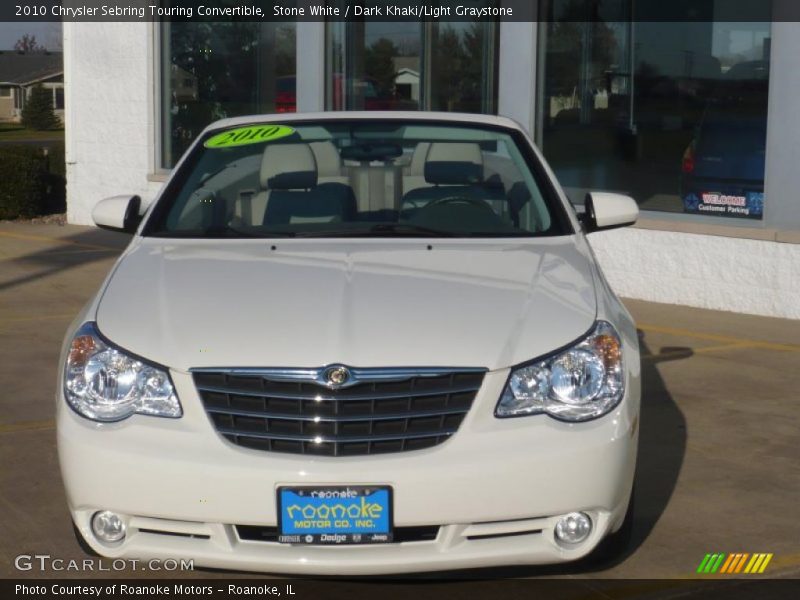 Stone White / Dark Khaki/Light Graystone 2010 Chrysler Sebring Touring Convertible