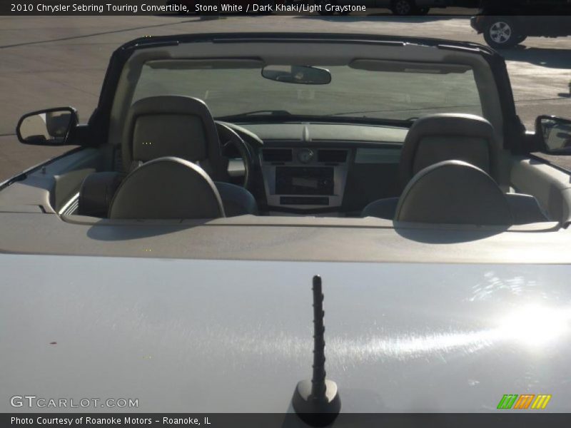 Stone White / Dark Khaki/Light Graystone 2010 Chrysler Sebring Touring Convertible