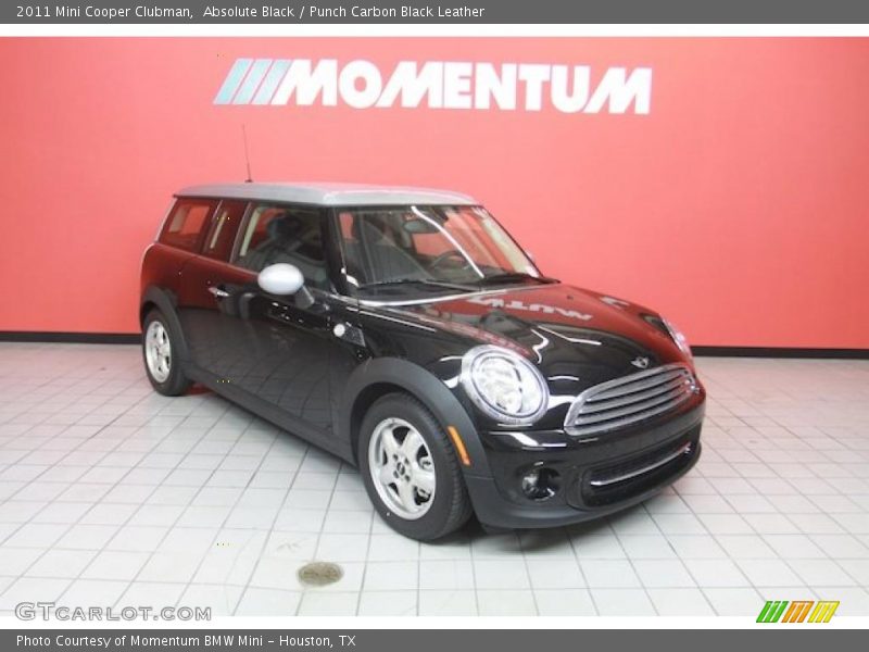 Absolute Black / Punch Carbon Black Leather 2011 Mini Cooper Clubman