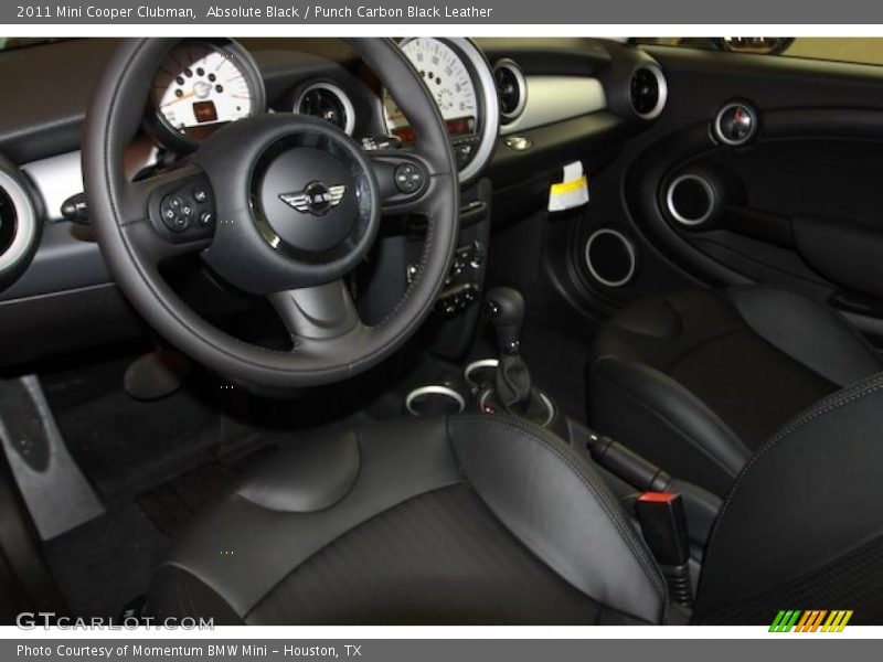  2011 Cooper Clubman Punch Carbon Black Leather Interior