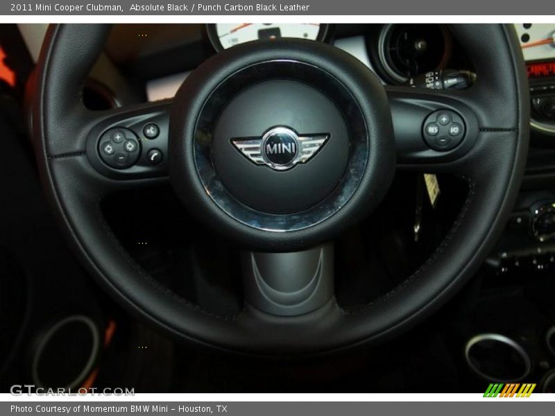 Absolute Black / Punch Carbon Black Leather 2011 Mini Cooper Clubman