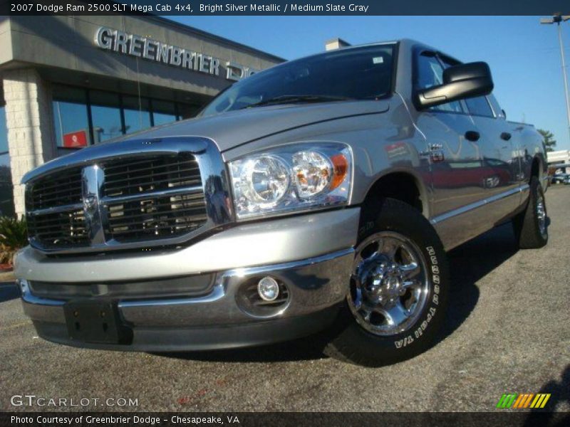 Bright Silver Metallic / Medium Slate Gray 2007 Dodge Ram 2500 SLT Mega Cab 4x4