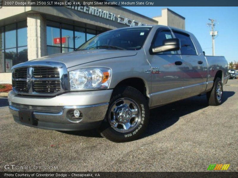 Bright Silver Metallic / Medium Slate Gray 2007 Dodge Ram 2500 SLT Mega Cab 4x4