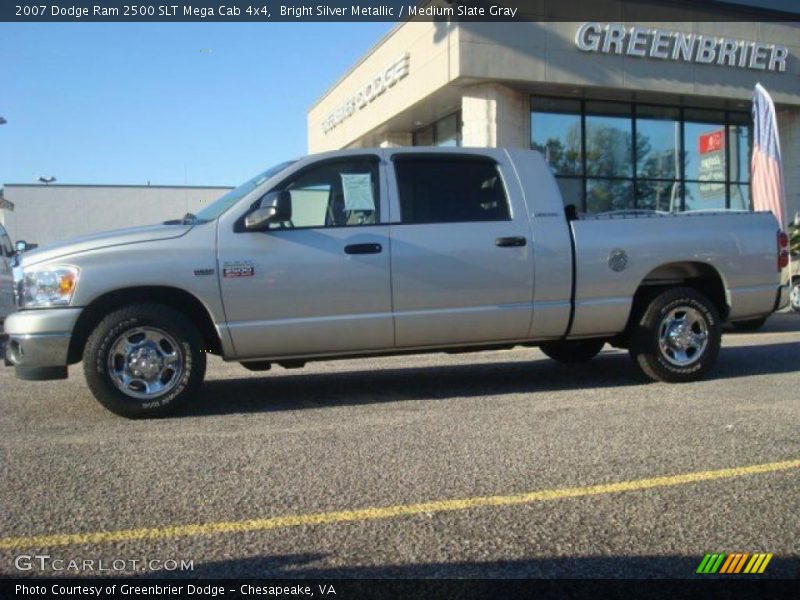 Bright Silver Metallic / Medium Slate Gray 2007 Dodge Ram 2500 SLT Mega Cab 4x4