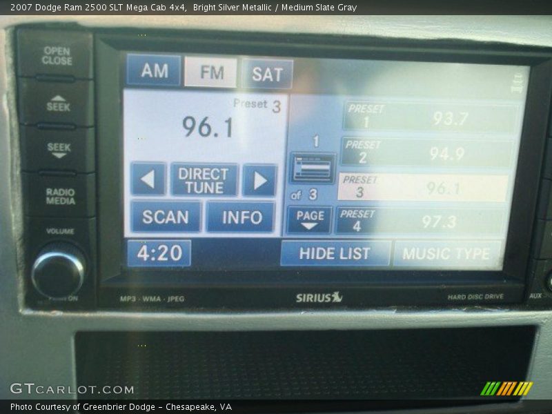 Bright Silver Metallic / Medium Slate Gray 2007 Dodge Ram 2500 SLT Mega Cab 4x4