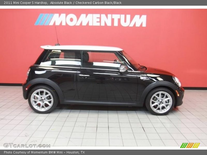 Absolute Black / Checkered Carbon Black/Black 2011 Mini Cooper S Hardtop